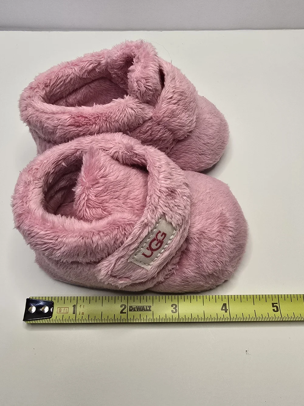 UGG Baby Booties Size 1 | Pink Plush Fuzzy Slippers Machine Washable